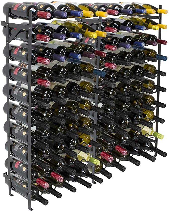 Heavy Duty Wine Rack Free Standing Floor Stand | Large Capacity Elegant Wine Storage