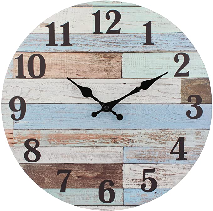 New Vintage Wall Clock | Round Battery Operated | 14"