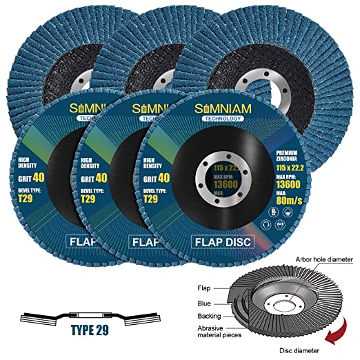 Heavy Duty 20 PCS Sanding Disc 4.5" x 7/8" - High Density Type #29 Grinding Wheel