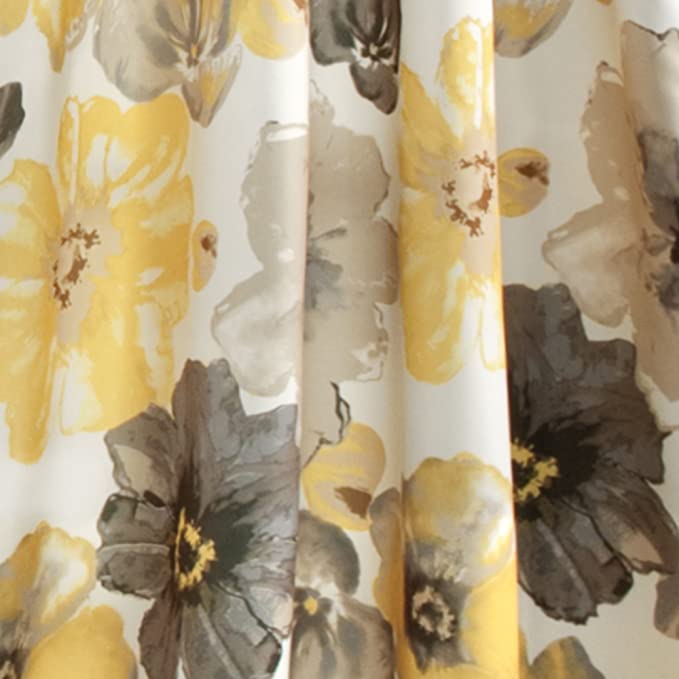 New Room Darkening Window Curtain | Floral Insulated Grommet | 84" L