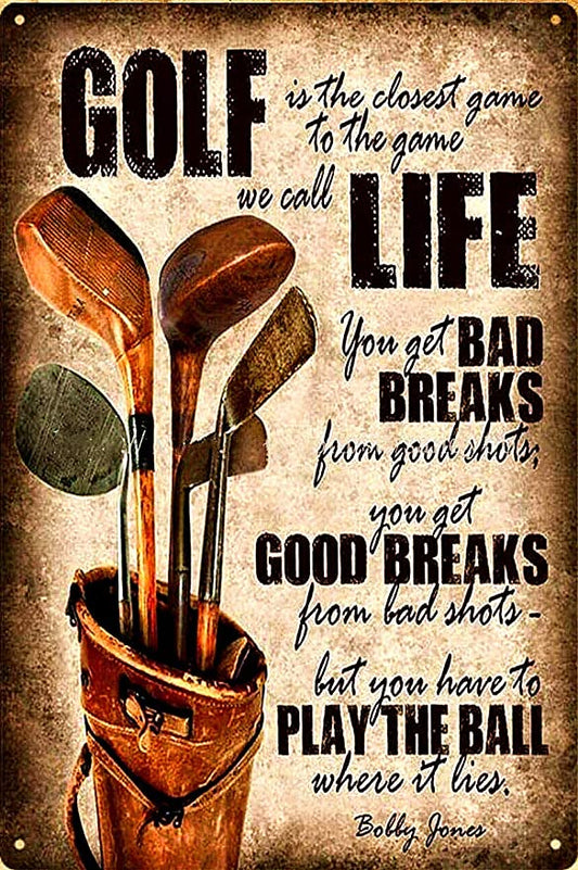 nobrand Golfing Golf Life Metal Tin Sign 20x30cm Retro Wall Bar Pub Decoration Garage Tin Poster