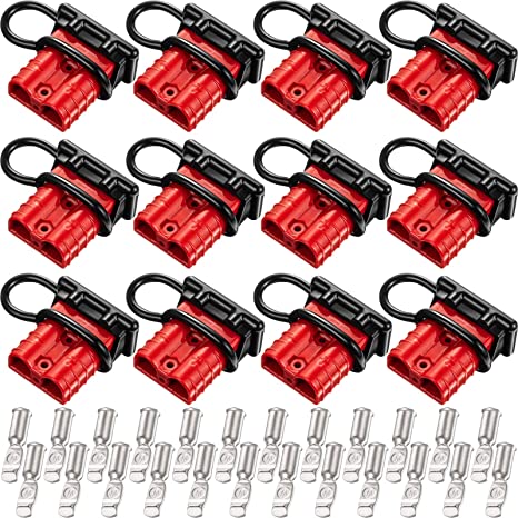 New  12 PCS Red 6-10 Gauge Battery Quick Connector 50A 12-36V Battery Quick Disconnect Wire