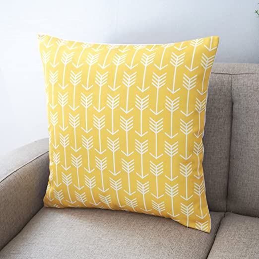 New 18" x 18" Throw Pillows Cover | 4 Lemon Yellow Accent Pattern