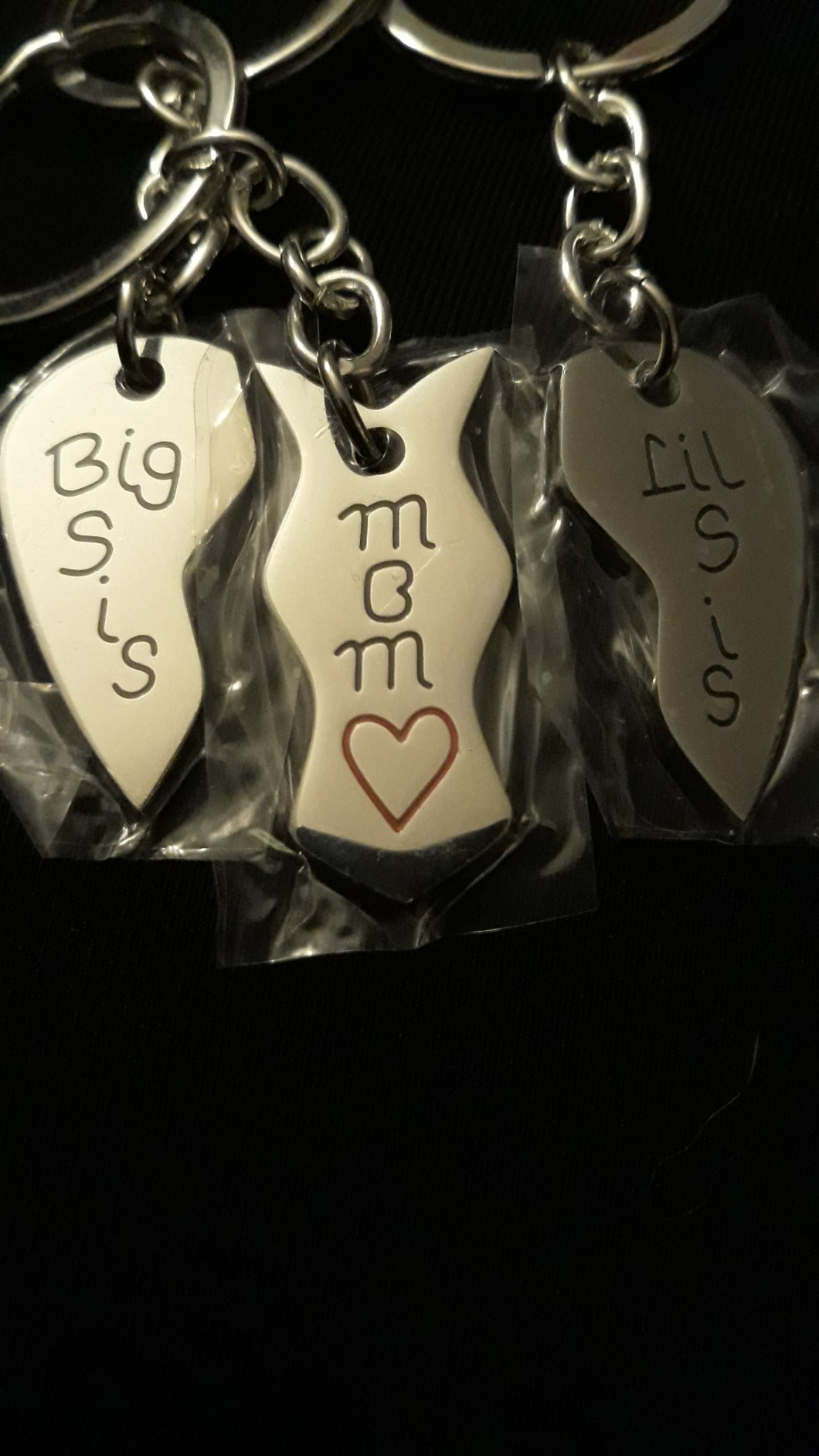 Mom Birthday Gift from Daughter - 3PCS Stainless Steel Mother Big Sis Little Sis Keychain Gifts ...