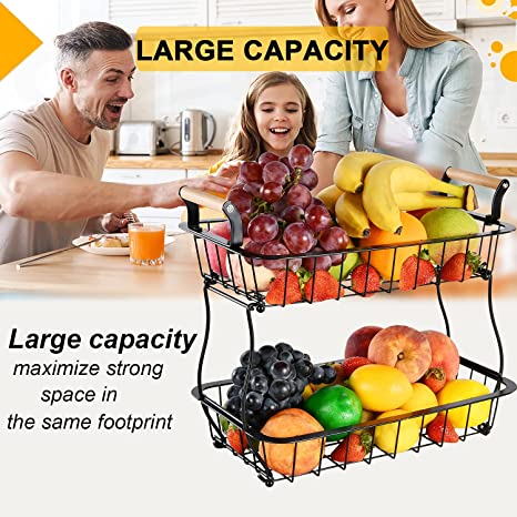 New 2-Tier Fruit Basket | Organizer Countertop Storage