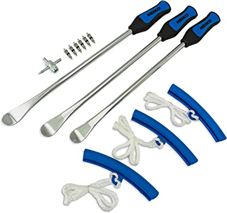 Heavy Duty Tire Changing Tool | 14.5" Steel Tire Spoon Lever Iron Tool | 3PCS Tire Spoons