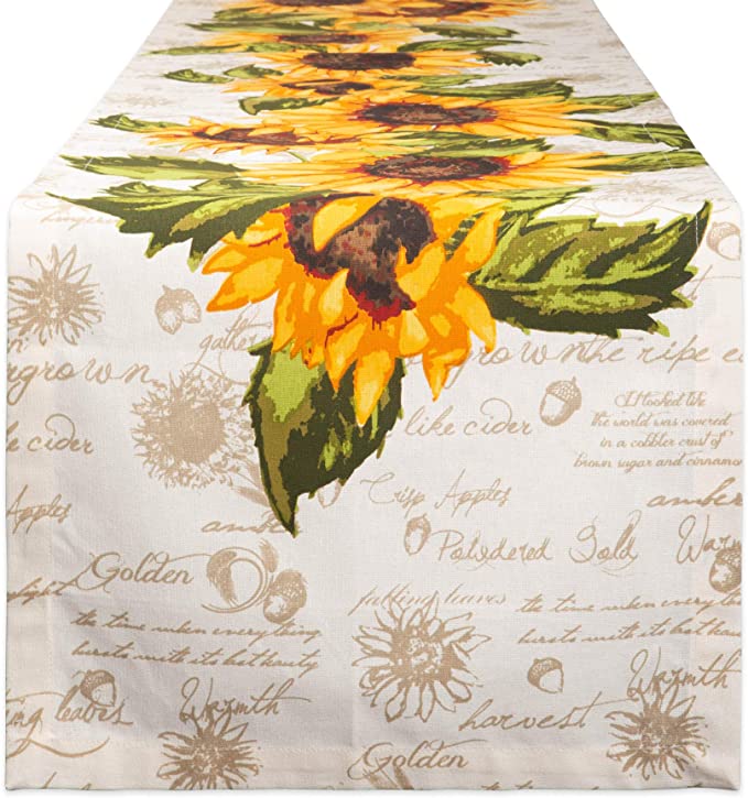 New Rustic Sunflower Table Runner | 14 x 72