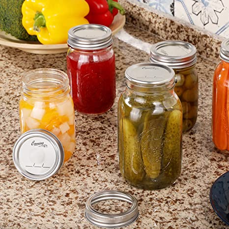 New 24 PCS Regular Mouth Canning Lids | 100% Fit & Airtight for Regular Mouth Jars