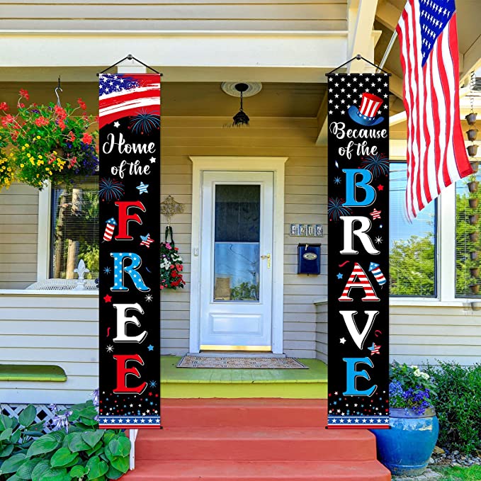 New 3 PCS 4th of July Decoration Independence Day Patriotic Banner