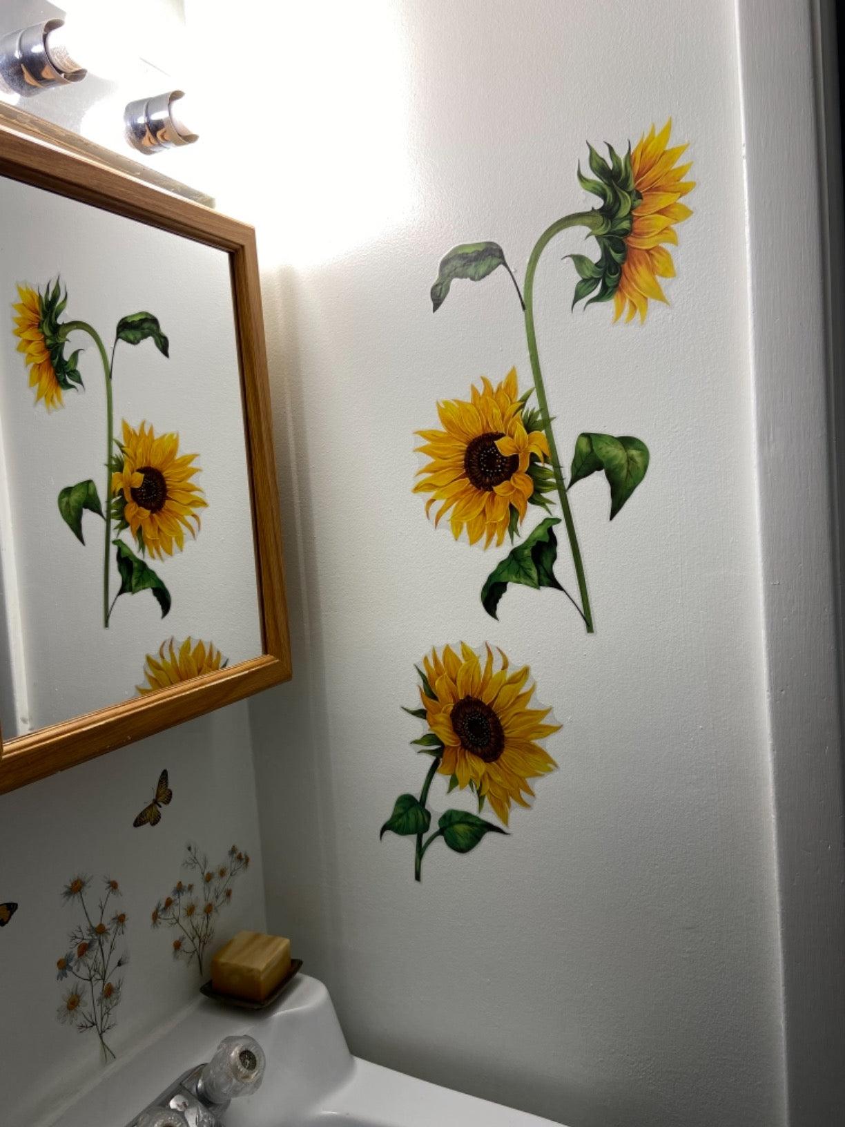 New Summer Sunflower Wall Decals | Butterfly Wall Stickers