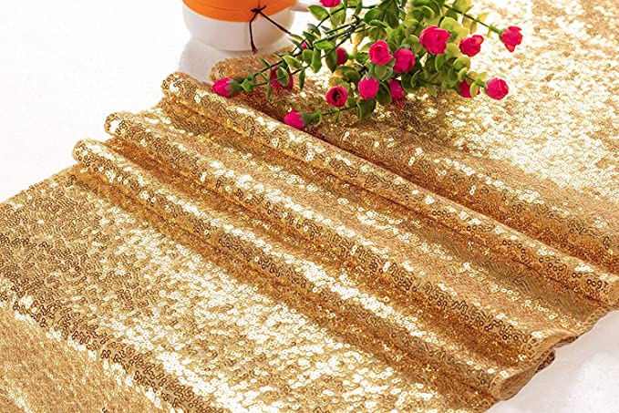 New 13" x 108" Glitter Table Runner | Event Table Decorations