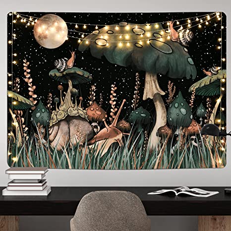 New 36.02" x 48.03" Fantasy Plants and Leaves Tapestry Wall Hanging