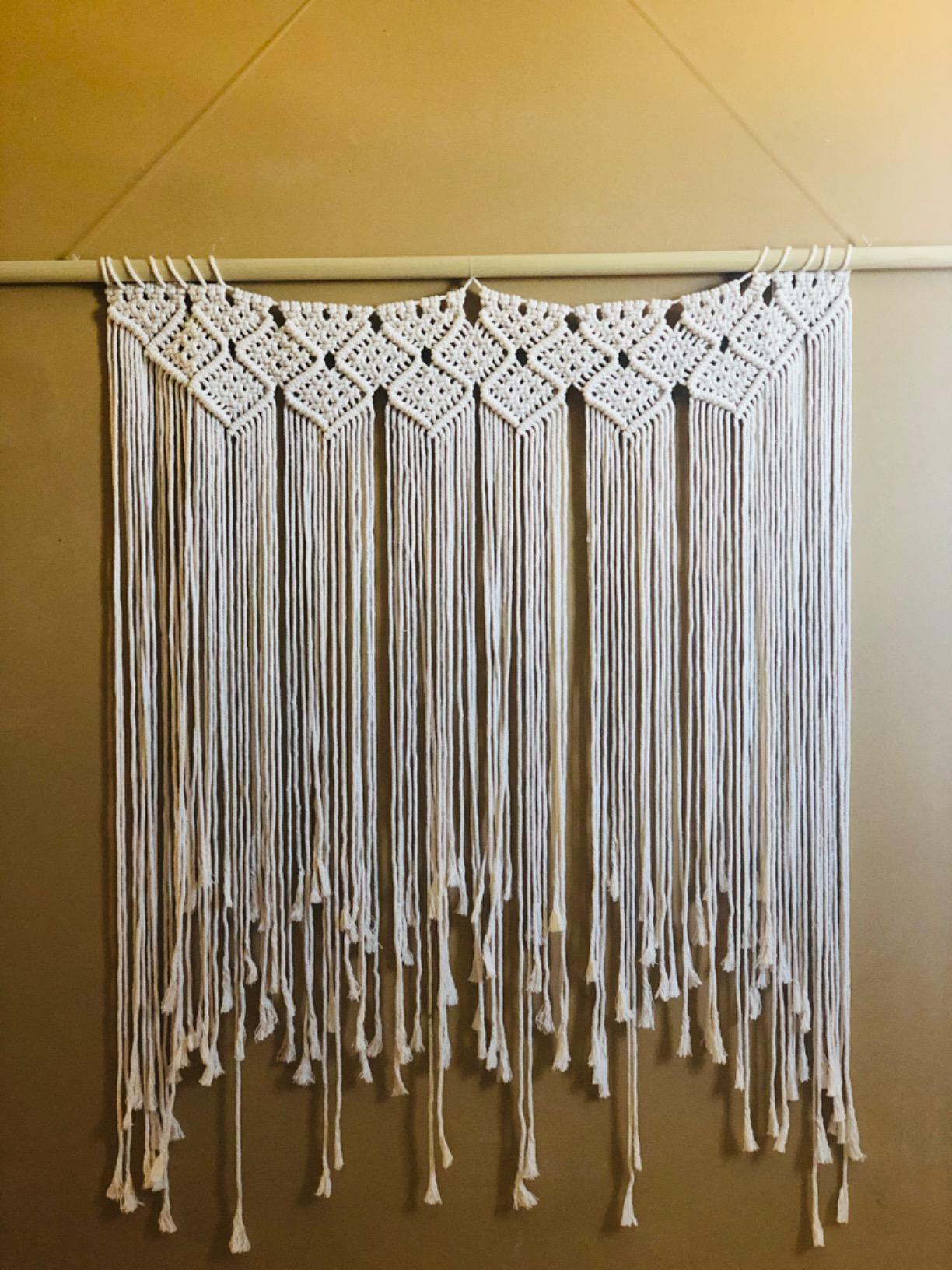 New 39" x 45" Macrame Wall Hanging | Backdrop Wall Decor