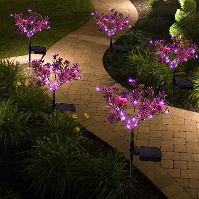 New 2PCS Solar Flower Lights | Garden Lights Outdoor Decorative