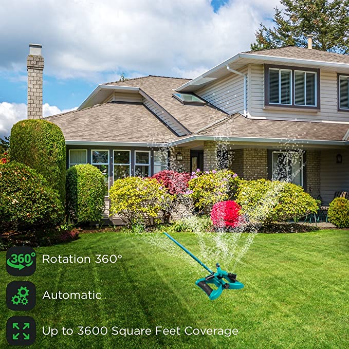 New Rotating Lawn Sprinkler | Large Area Coverage Water Sprinklers