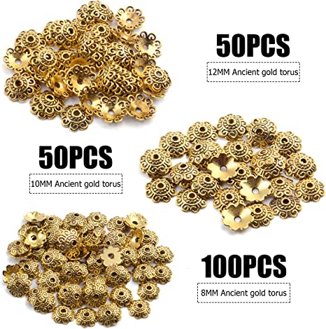 New 200PCS 8mm/10mm/12mm Bead Caps | DIY Jewelry Making