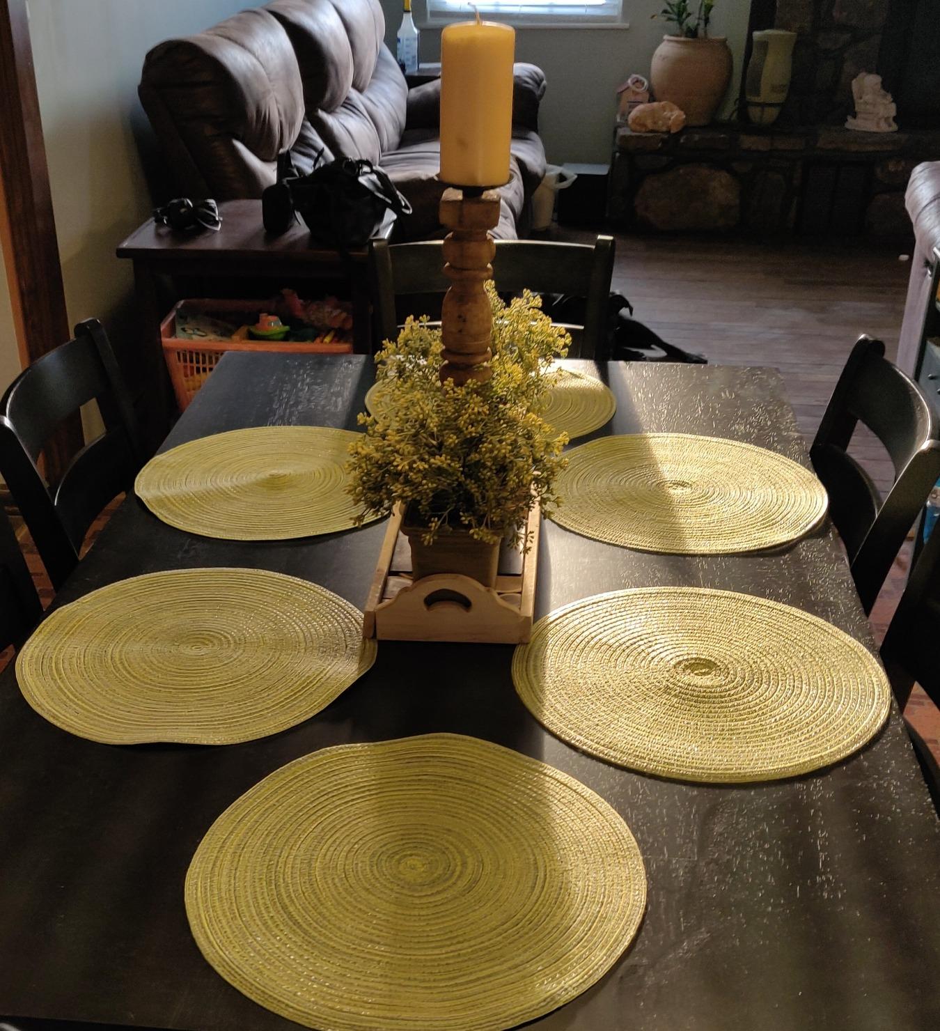 New Round Braided Placemats | Round Table Mats | Set of 6