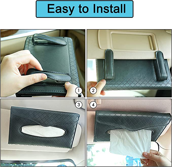 New 2 PCS Car Tissue Holder | Visor Tissue Mask Holder | Vehicle Accessories