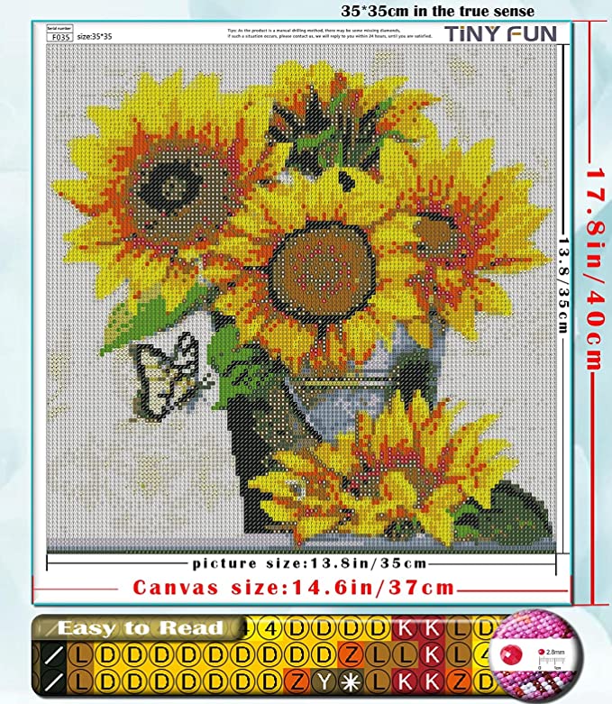 New 13.8" x 13.8" 5D DIY Diamond Art Kits Flowers Paint w/ Round Diamonds Gem Art Butterfly