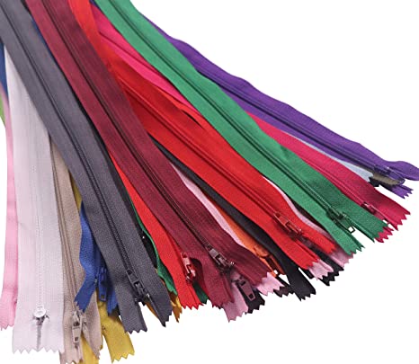 New Tailor Sewing Crafts | Mix Nylon Coil Zippers Bulk | 60 Pack | 20 Colors | 14"