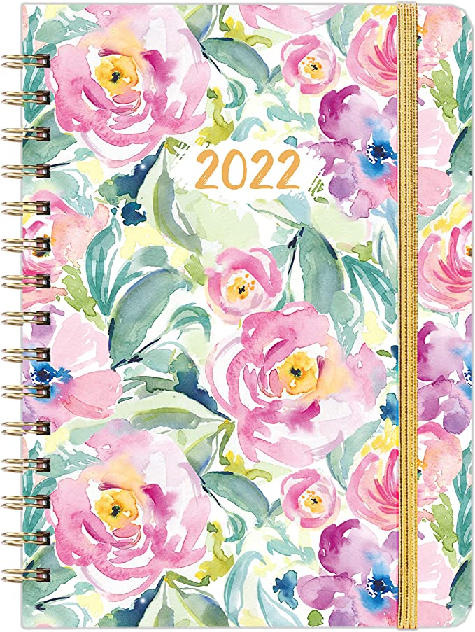 New 2022 Planner | January - December 2022, 2022 Agenda w/ Twin-wire Binding & Elastic Closure