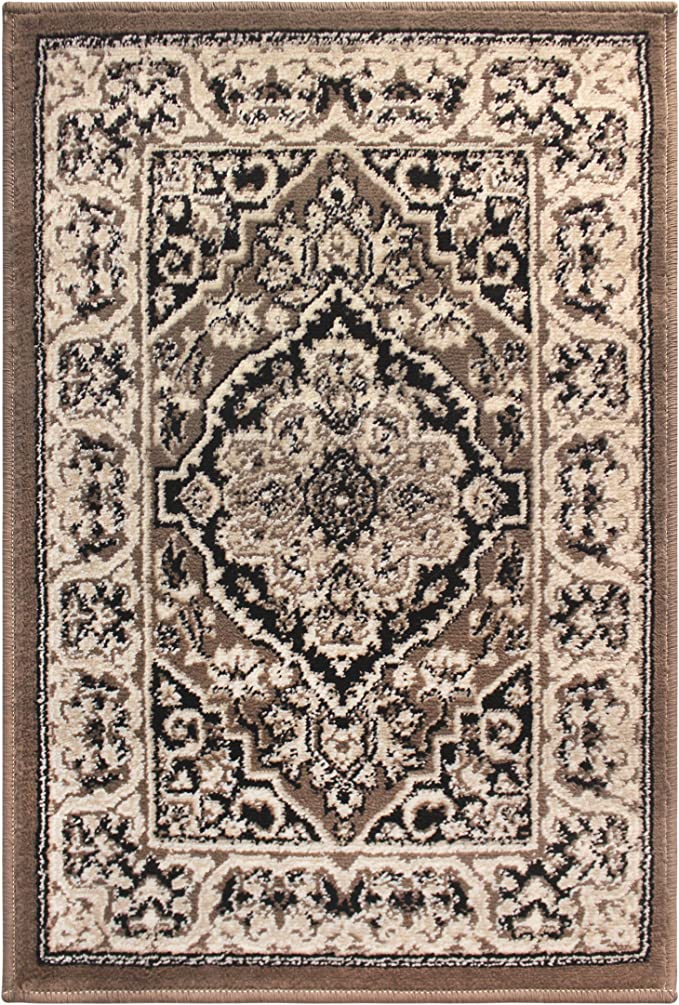 New Indoor Area Rug | Glendale Traditional Floral Medallion Polypropylene | 2' x 3'