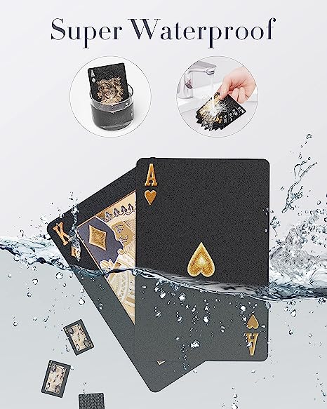 New Poker Cards | Diamond Waterproof Black Playing Cards