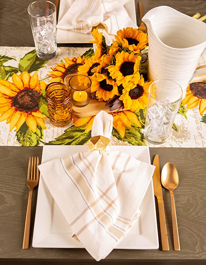 New Rustic Sunflower Table Runner | 14 x 72