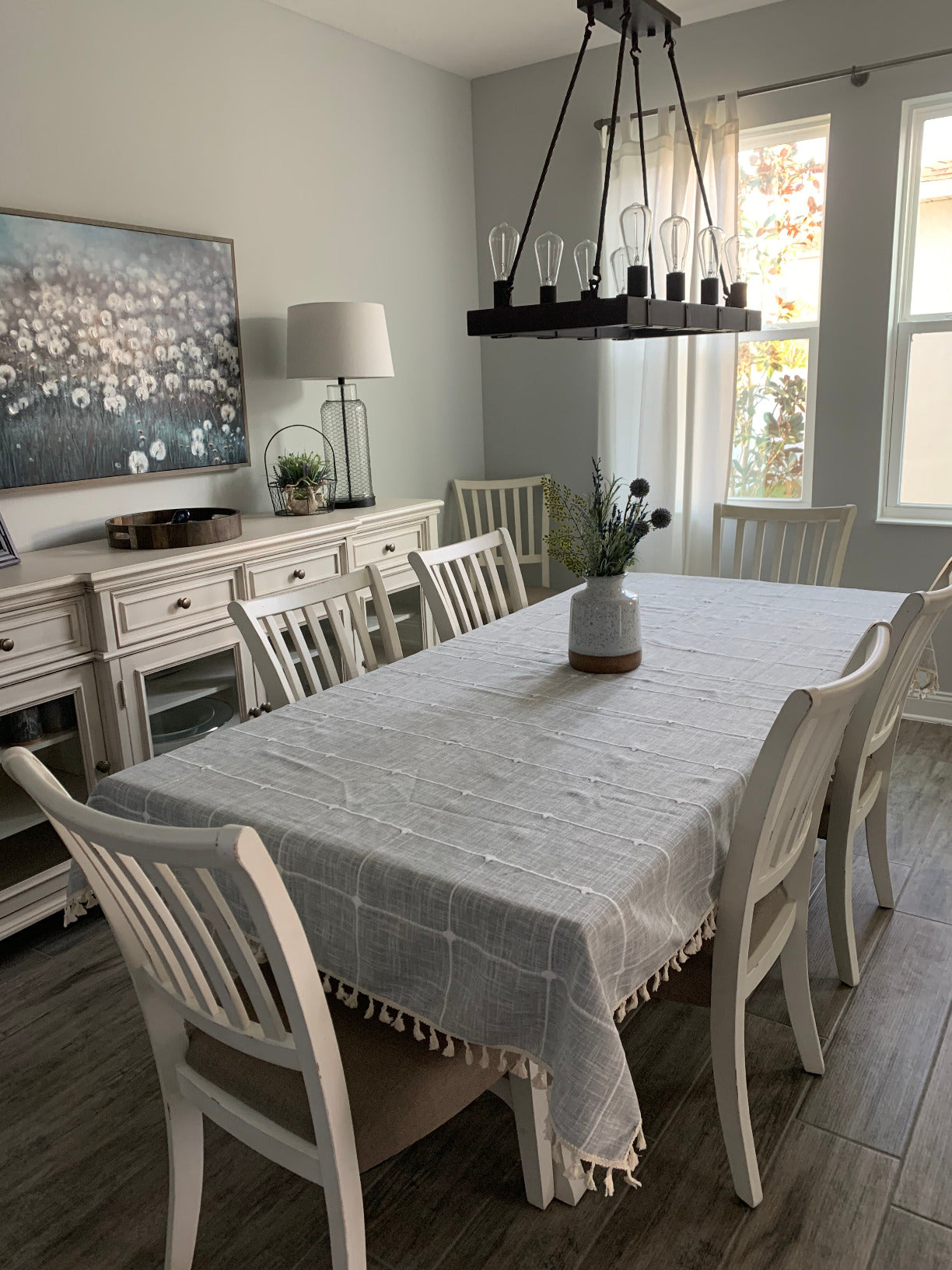 New Tablecloth Kitchen & Table linens Gray Rustic Table Cover