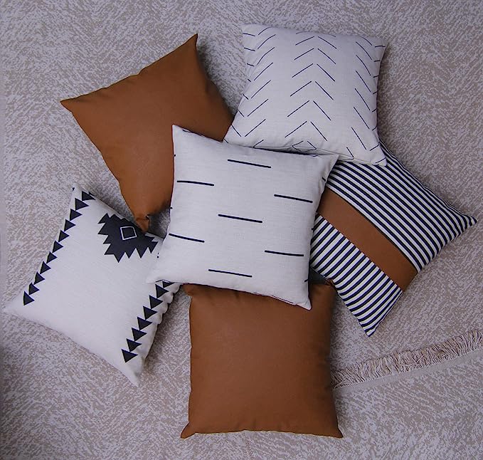 New Set of 6 18" x 18" Throw Pillow Covers | Farmhouse Decor