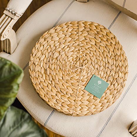 New Rattan Wicker Placemats | Farmhouse Placemats | Set of 4 | 13.5"