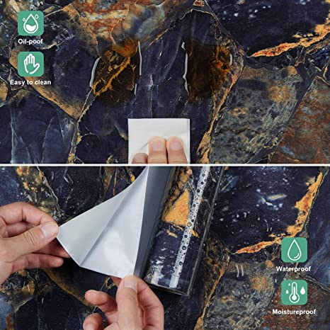 New 15.7" x 118" Marble Contact Paper | Marble Peel and Stick Wallpaper