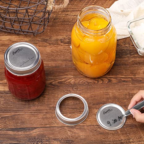 New 24 PCS Regular Mouth Canning Lids | 100% Fit & Airtight for Regular Mouth Jars