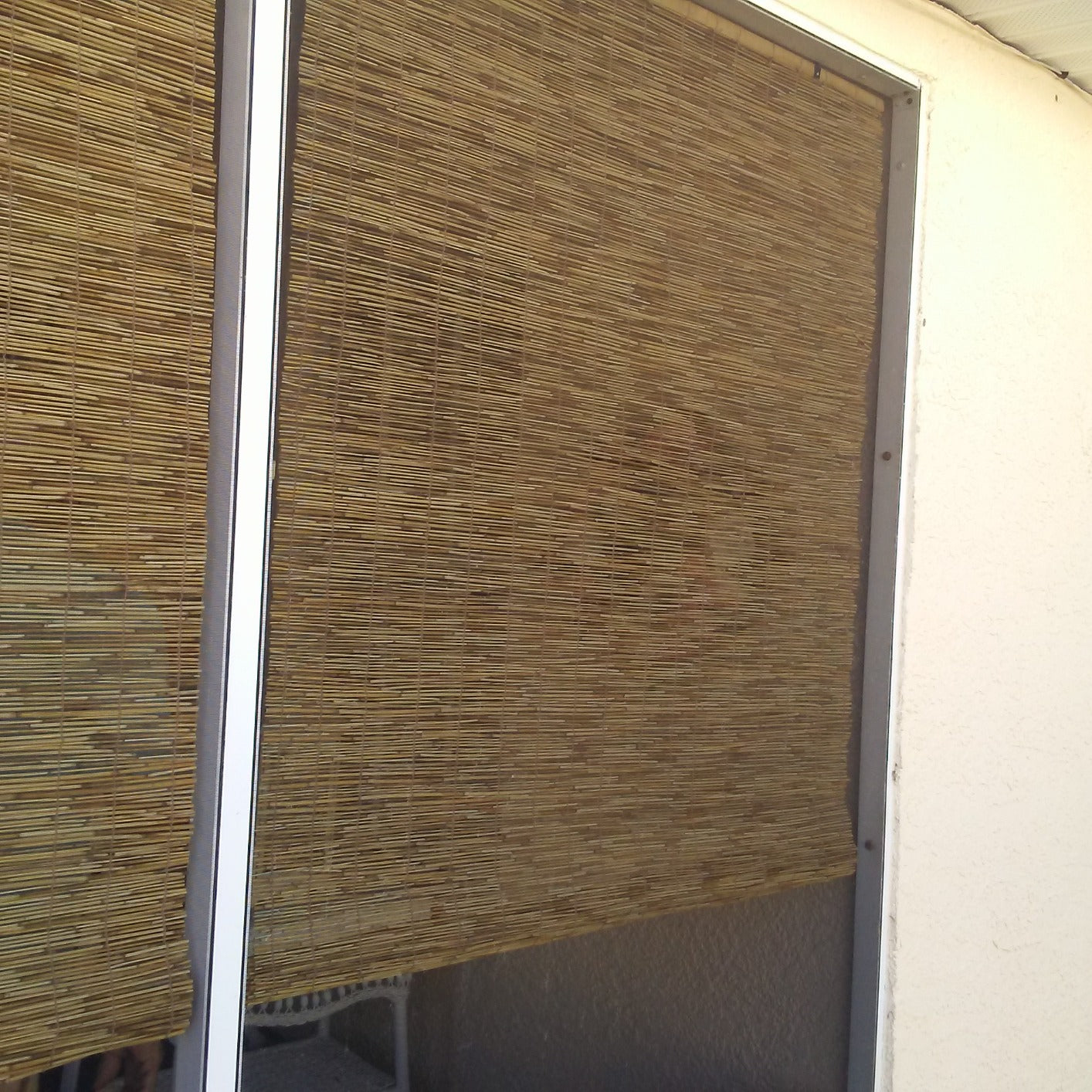 Radiance Cord Free, Roll-up Reed Shade, Cocoa, 60" W x 72" L