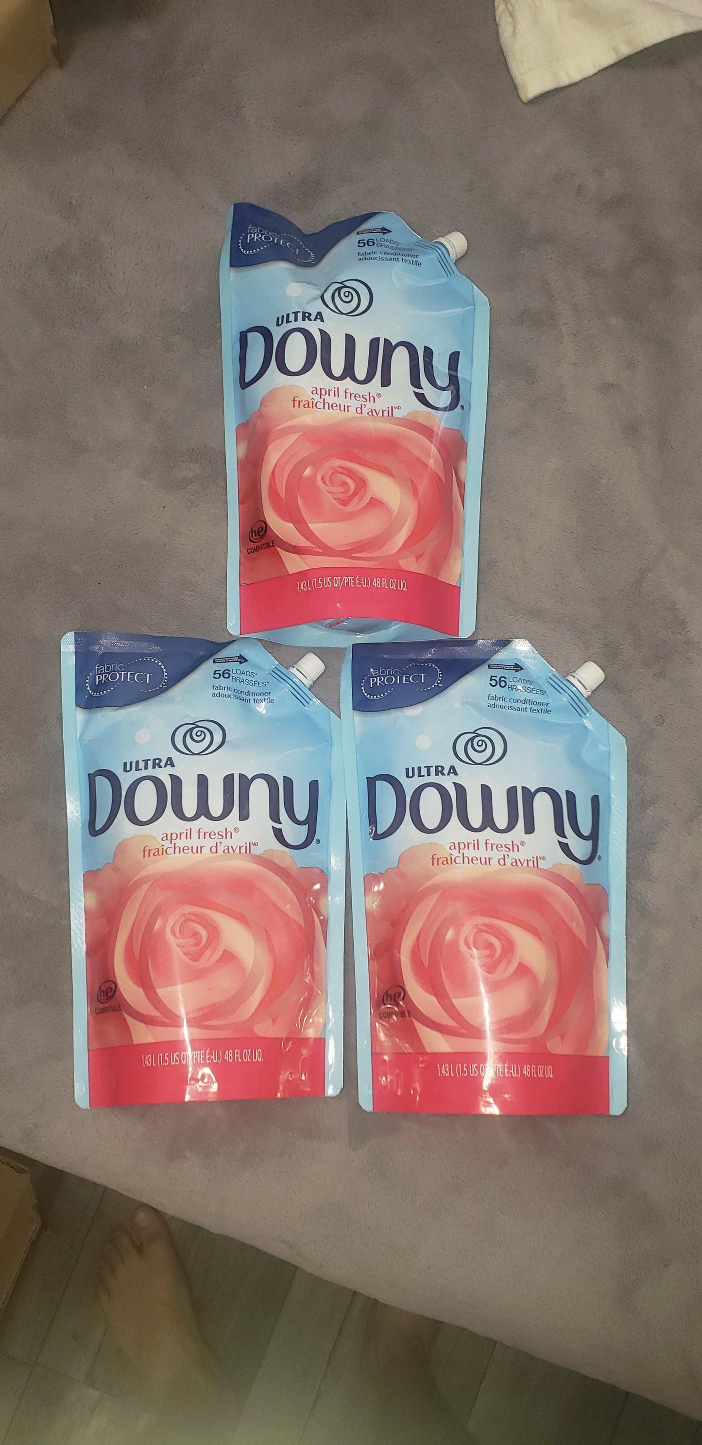 Downy Ultra Laundry Fabric Softener Liquid, April Fresh Scent, 168 Total Loads (Pack of 3)