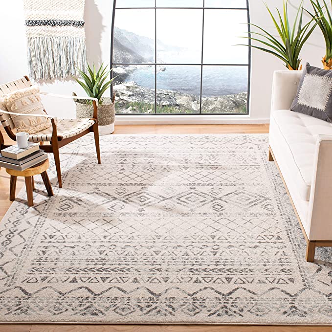 New Moroccan Boho Distressed Non-Shedding | Area Rug | 6' x 9'