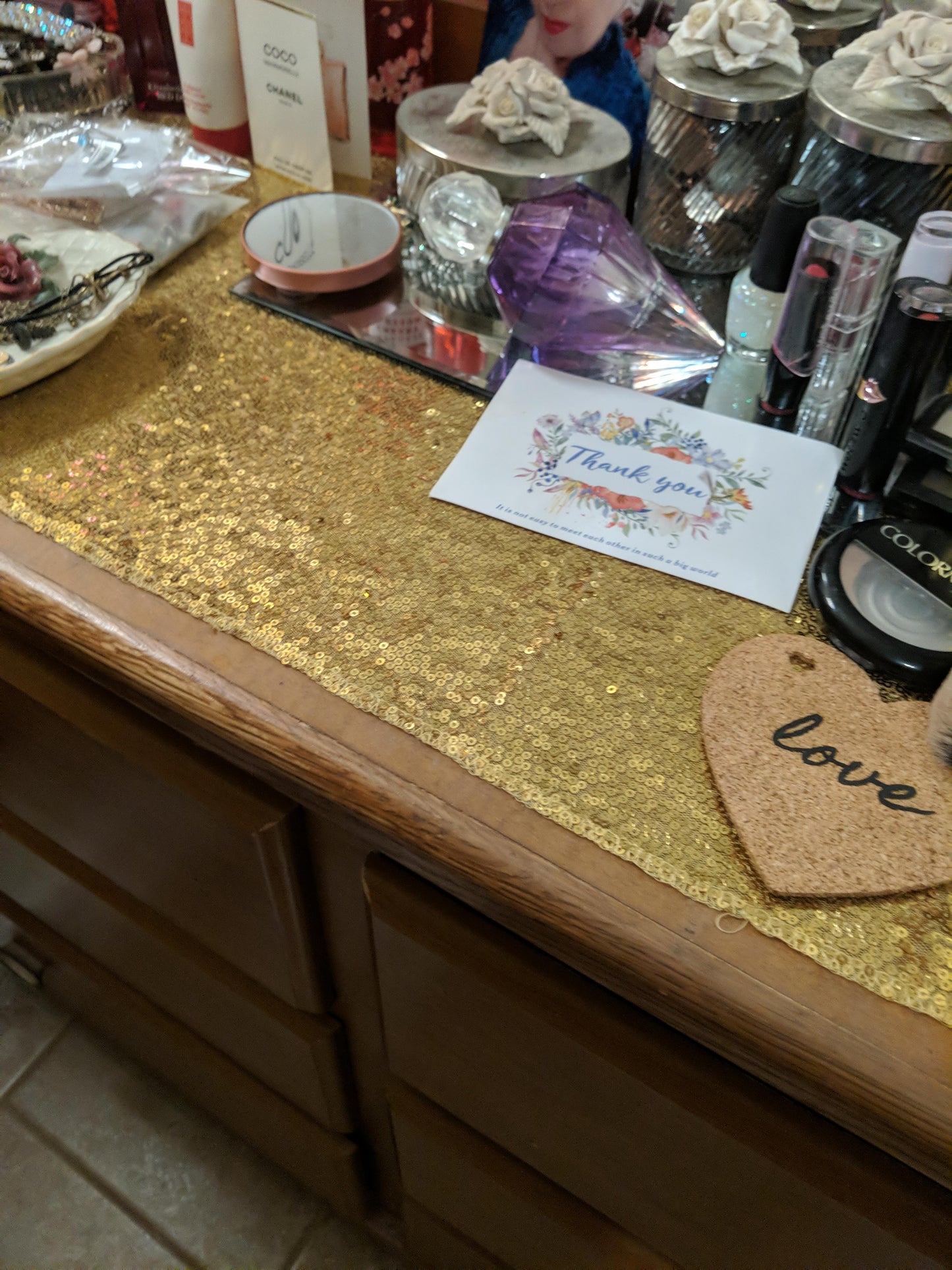 New 13" x 108" Glitter Table Runner | Event Table Decorations