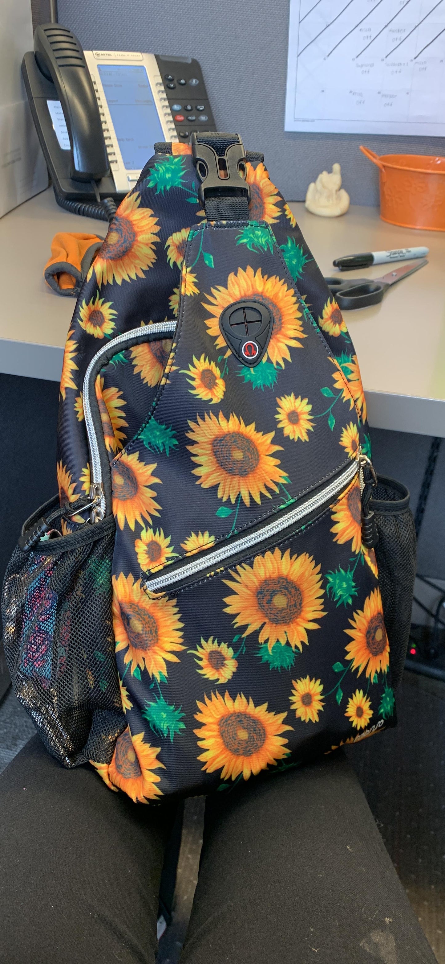 New Sling Backpack | Travel Hiking Daypack Sunflower Rope Crossbody