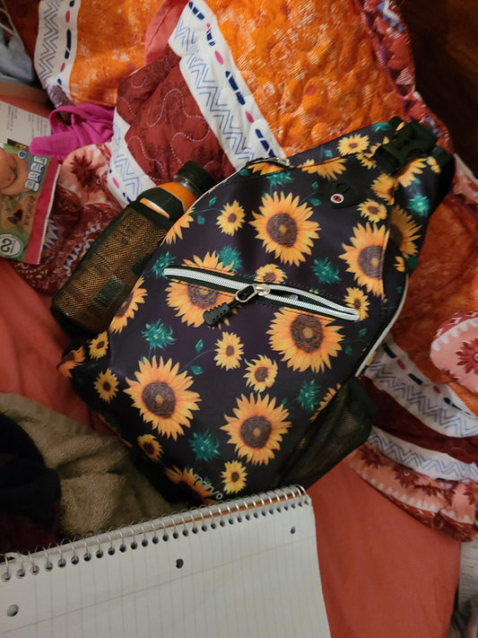 New Sling Backpack | Travel Hiking Daypack Sunflower Rope Crossbody