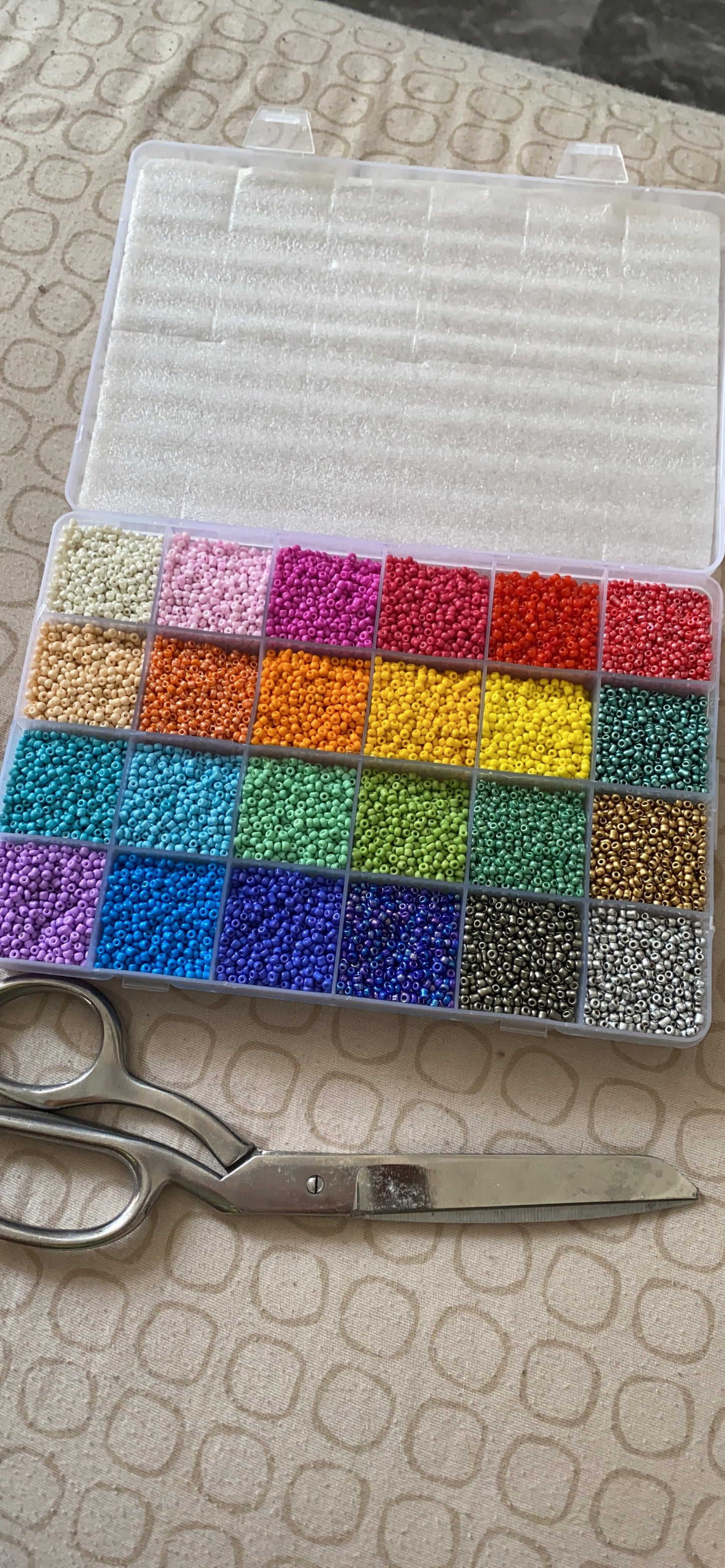 New 31200 PCS 2mm Small Glass Seed Beads | Jewelry Making & Crafts w/ Storage Box