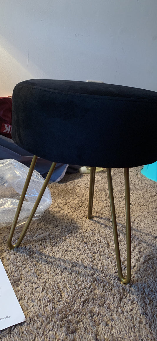 New Round Velvet Footrest Stool | Table Stool