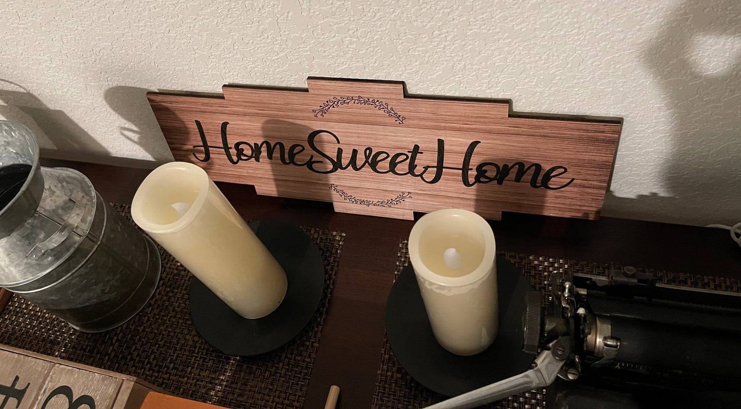 New Farmhouse Home Sign Plaque | Wall Hanging Wooden Sign