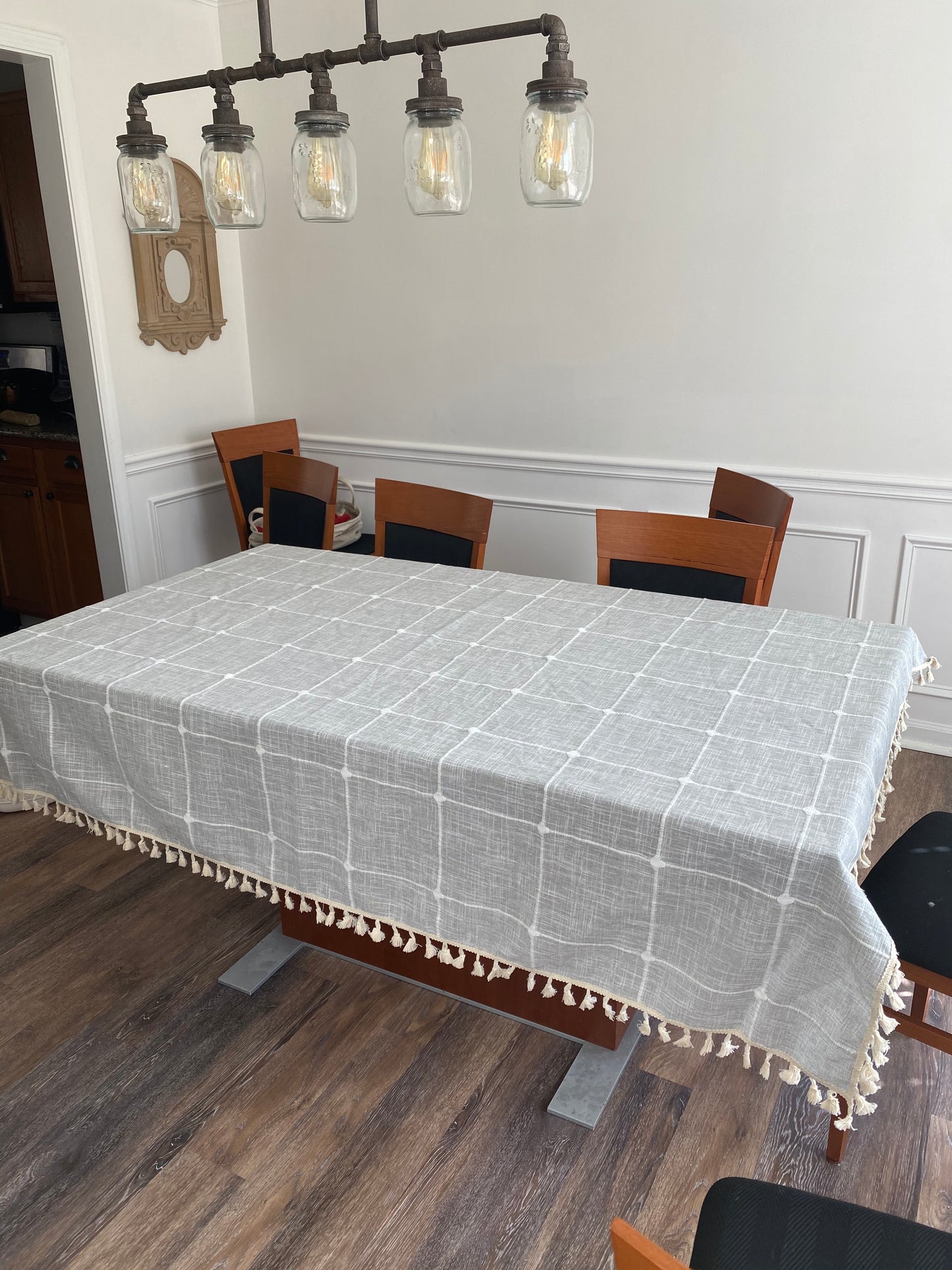 New Tablecloth Kitchen & Table linens Gray Rustic Table Cover