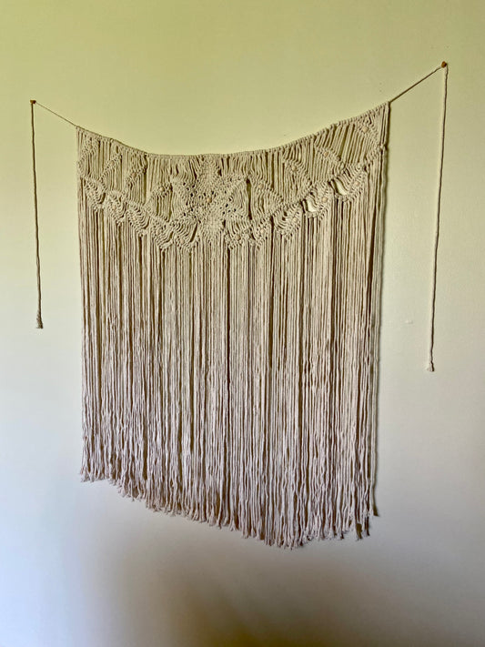 New 39" x 38" Boho Macrame Wall Hanging | Handmade Home Decor