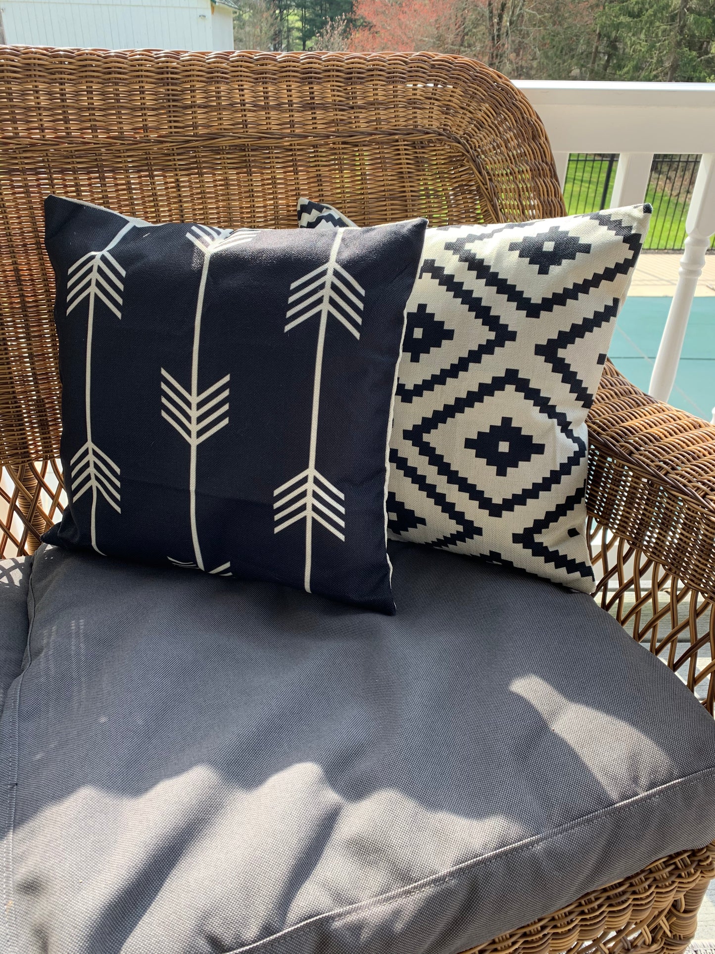 New Modern Pattern Linen Square Pillow Cushion Case | Set of 4 | 18" x 18"